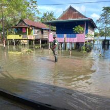 Babinsa Koramil 1406-01/Tempe Lakukan Pemantauan Banjir di Kecamatan Tempe, Wajo